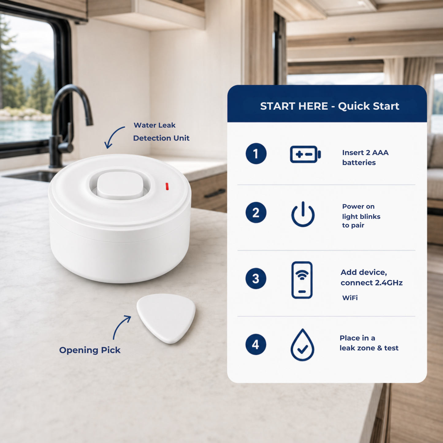 Dovelka LeakGuard 360™  RV Water Leak Detector