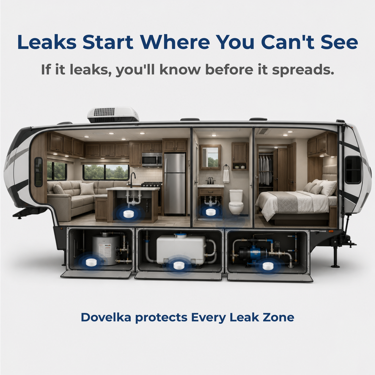 Dovelka LeakGuard 360™  RV Water Leak Detector