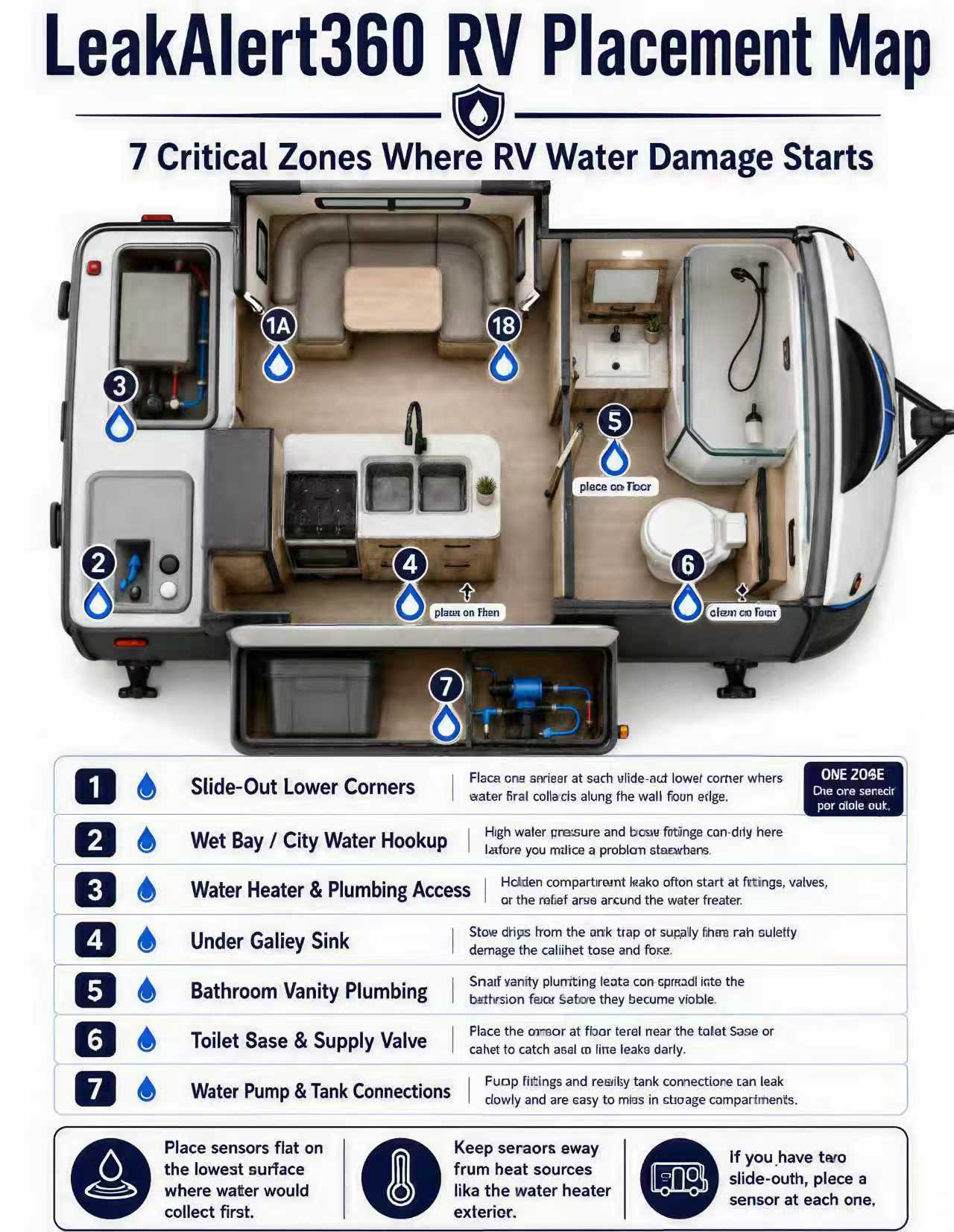 图片位 ③：RV 七区布点图（= Leak Zone Placement Guide 地图）